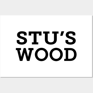 Stu's Wood - Black Logo Posters and Art